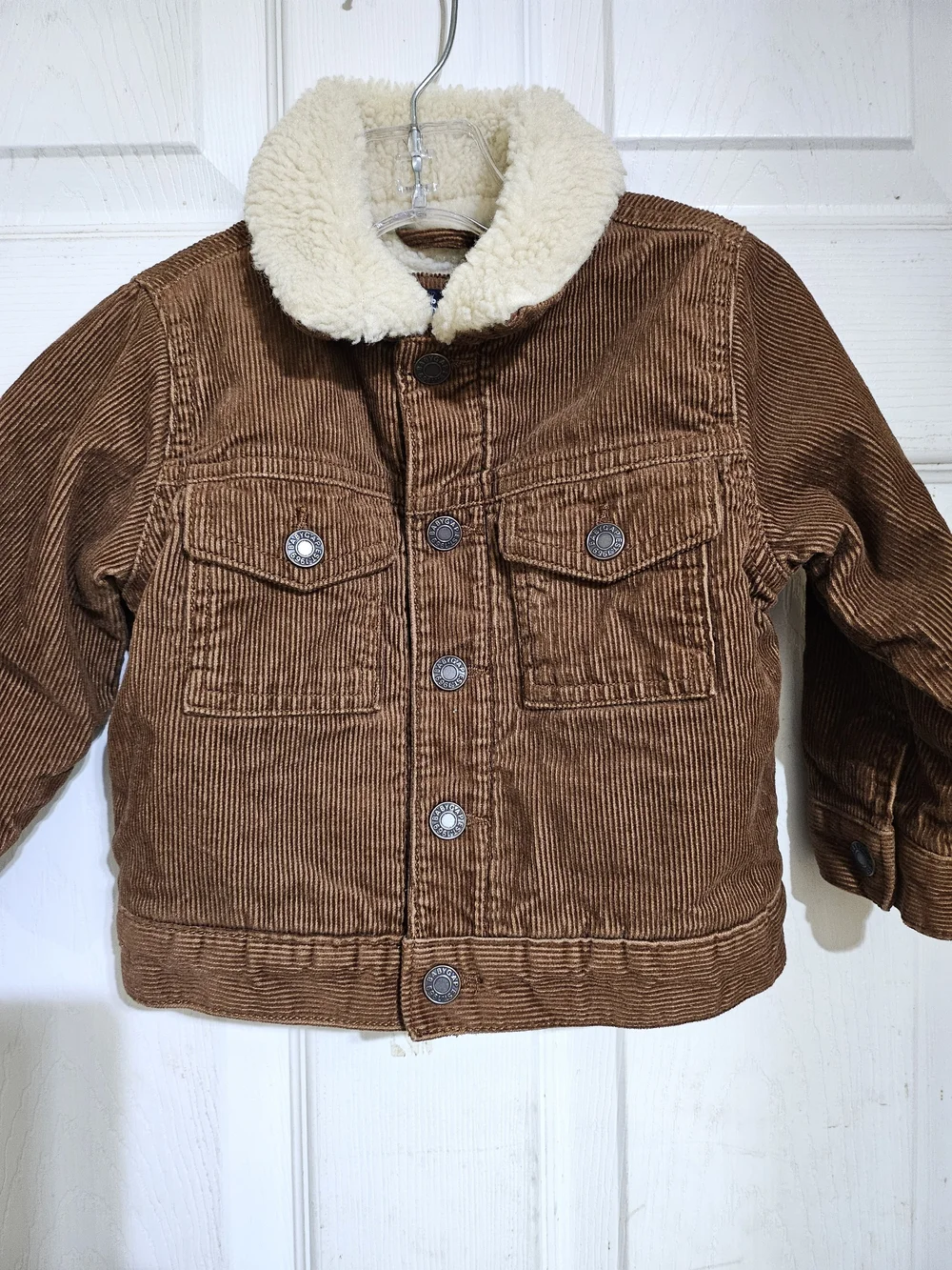 GAP BROWN CORDUROY SHERPA JACKET BABY TODDLER SIZE 18-24